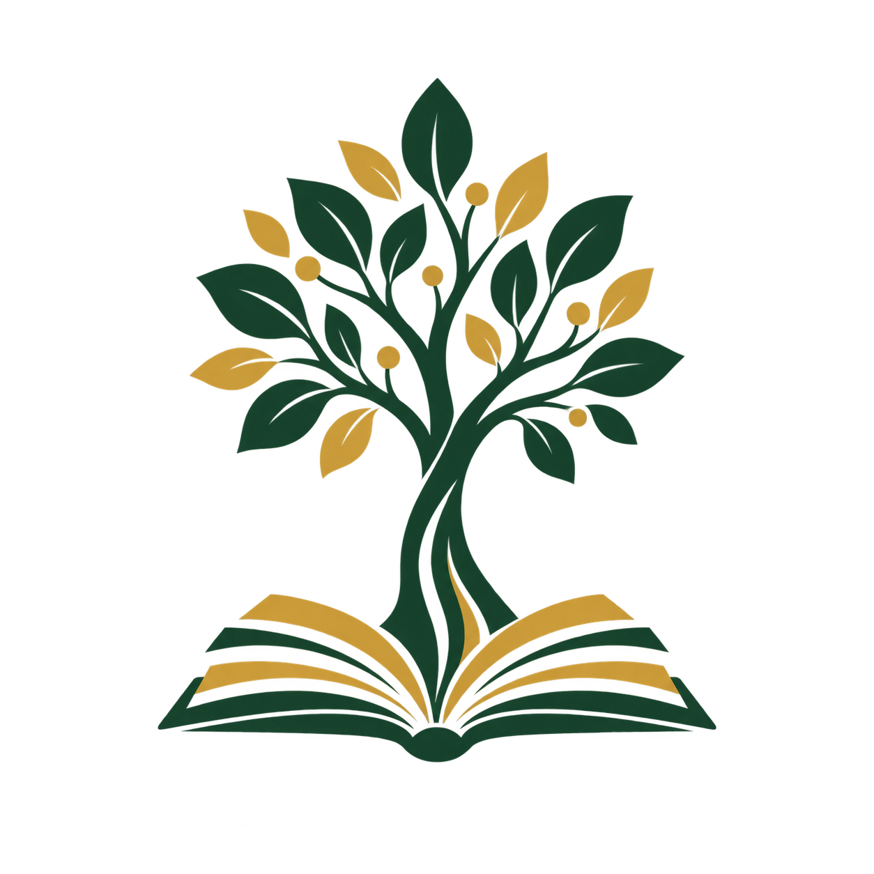 An open book growing into a flourishing tree